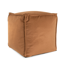 Qivuit Brown Square Pouf