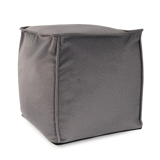  Textiles Textiles Qivuit Gray Square Pouf
