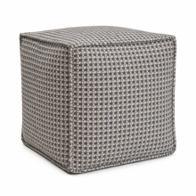 Furley Grey Square Pouf