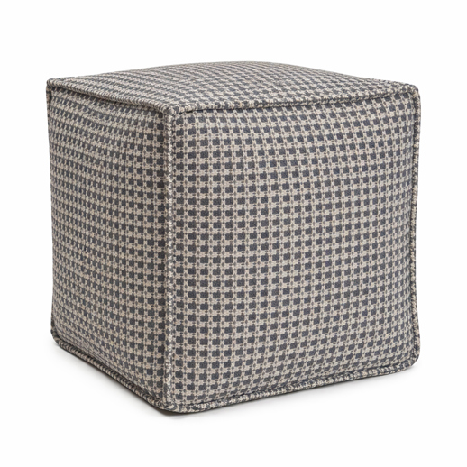  Textiles Textiles Furley Grey Square Pouf