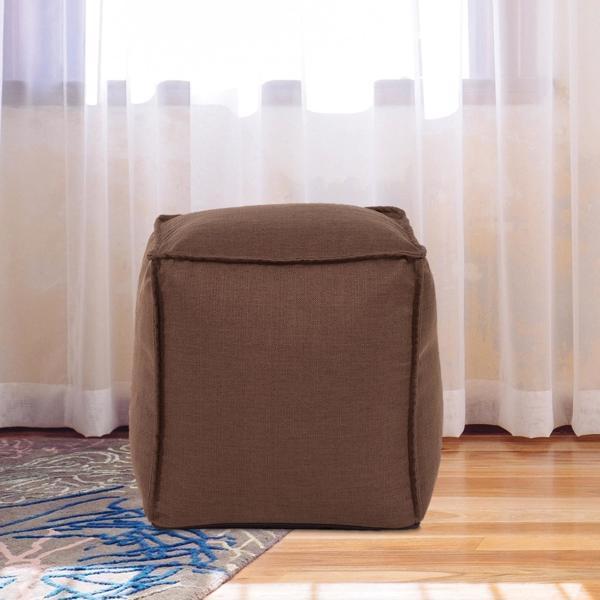 Vinyl Wall Covering Textiles Textiles Square Pouf Sterling Chocolate
