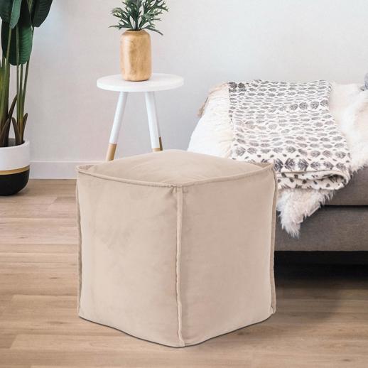  Textiles Textiles Square Pouf Bella Sand