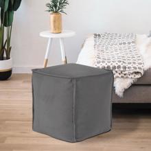 Square Pouf Bella Pewter