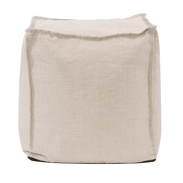 Vinyl Wall Covering Textiles Textiles Square Pouf Prairie Linen