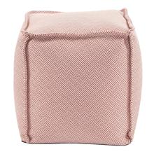 Square Pouf Beach Club Rhubarb