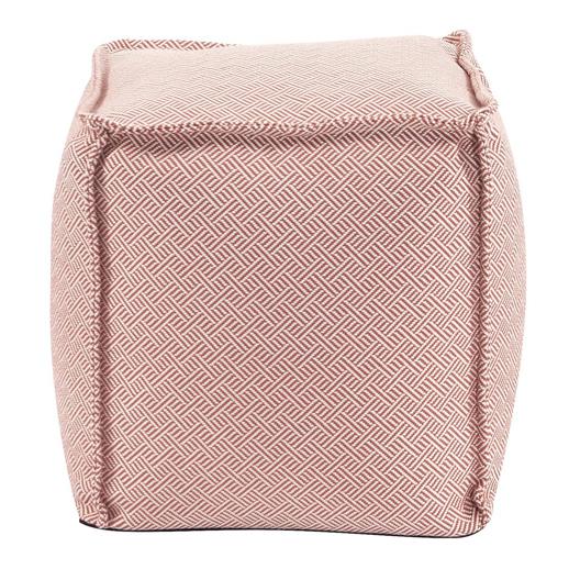  Textiles Textiles Square Pouf Beach Club Rhubarb