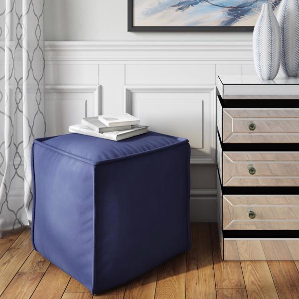 Vinyl Wall Covering Textiles Textiles Square Pouf Bella Royal