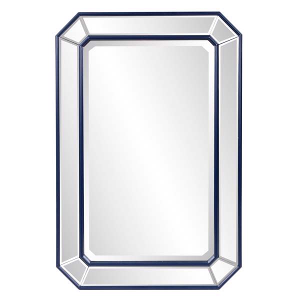 Vinyl Wall Covering Mirrors Mirrors Leopold Mirror, Matte Navy