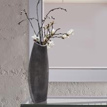 Textured Black Free Formed Ceramic Vase, Tall