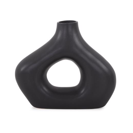  Accessories Accessories Beltram Black Modern Styled Ceramic Open Vase