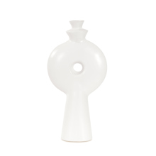 Matte White Towel Vase - Small