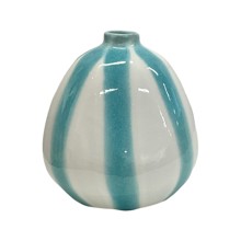 Opaline Teal Bulb Vase Small