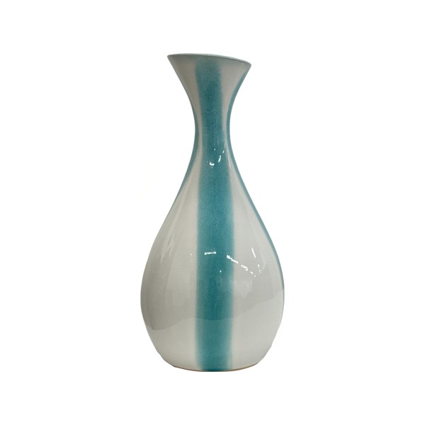 Vinyl Wall Covering Accessories Accessories Opaline Teal Flare Vase Small