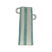 Opaline Teal Handle Vase Small