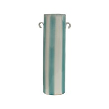 Opaline Teal Handle Vase Large