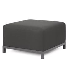 Axis Ottoman Sterling Charcoal Slipcover (Cover On