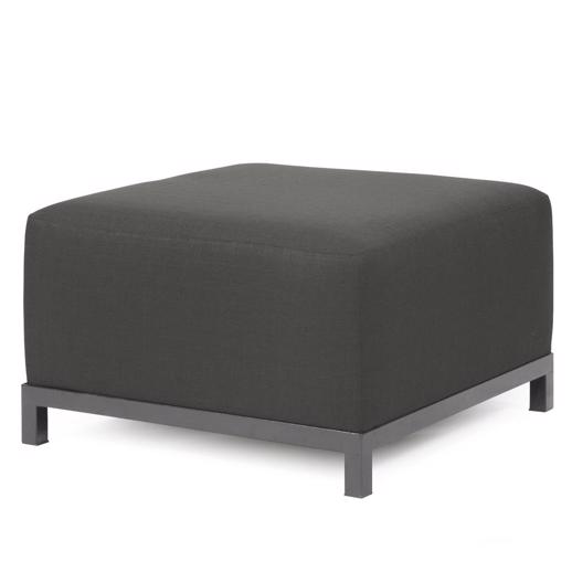  Accent Furniture Accent Furniture Axis Ottoman Sterling Charcoal Slipcover (Cover On