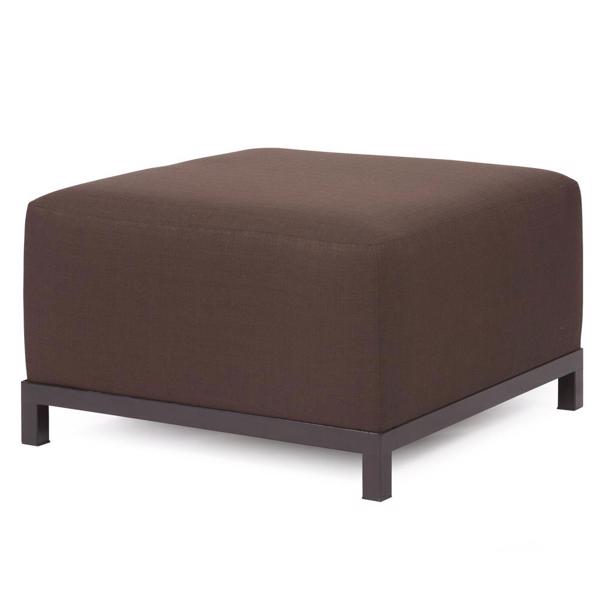 Vinyl Wall Covering Accent Furniture Accent Furniture Axis Ottoman Sterling Chocolate Slipcover (Cover O
