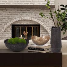 Round Bowl Uneven Rough Gold Finish (LG)