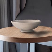 Textured Blanton Taupe Oval Bowl