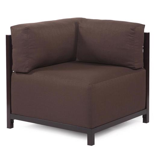  Accent Furniture Accent Furniture Axis Corner Chair Sterling Chocolate Slipcover (Co