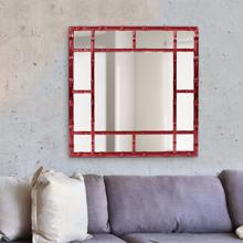 Bamboo Mirror - Glossy Burgundy