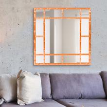 Bamboo Mirror - Glossy Orange