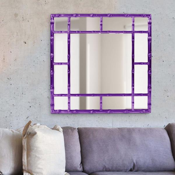 Vinyl Wall Covering Mirrors Mirrors Bamboo Mirror - Glossy Royal Purple