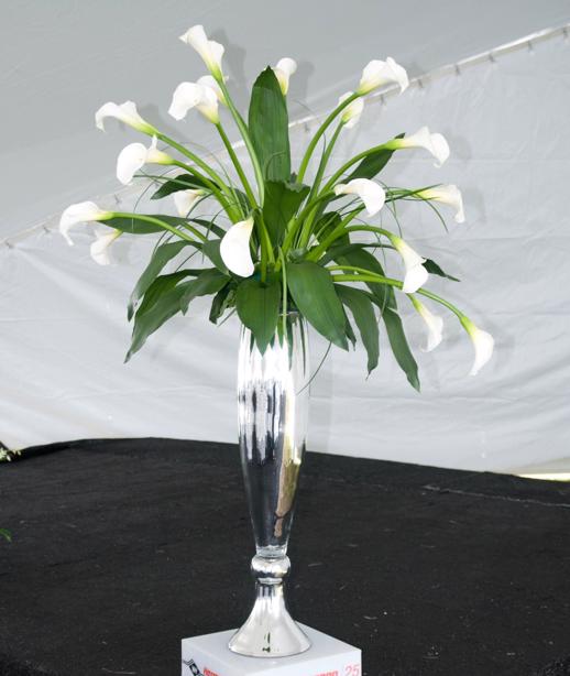  Accessories Accessories Fluted Hand-Blown Silver Glass Vase Large