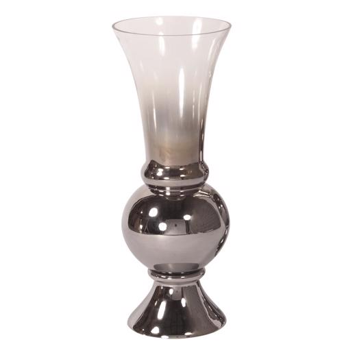 Decor | Smokey Glass Fluted Small Vase - MDC Interior Solutions