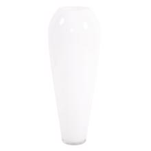 Hand Blown White Glass Oversized Vase - Small