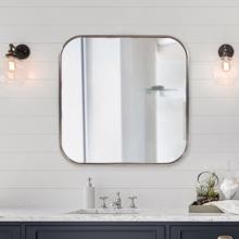 Copenhagen Square Brass Mirror