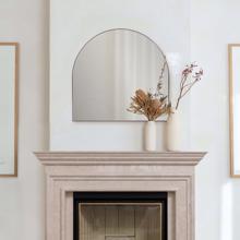 Van Buren Brushed Black Arched Mirror