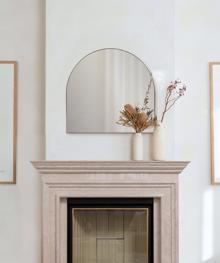 Van Buren Brushed Black Arched Mirror