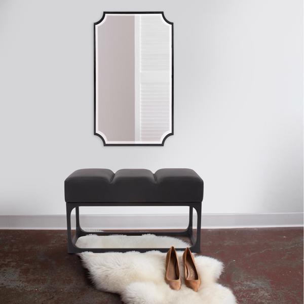 Vinyl Wall Covering Mirrors Mirrors Hastings Brushed Black Shield Mirror