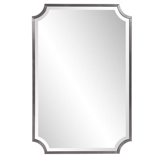  Mirrors Mirrors Hastings Brushed Titanium Shield Mirror