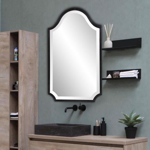  Mirrors Mirrors Bosworth Brushed Black Shield Mirror