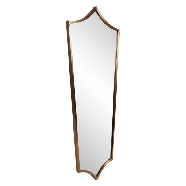 Vinyl Wall Covering Mirrors Mirrors Antioch Brushed Brass Shield Mirror