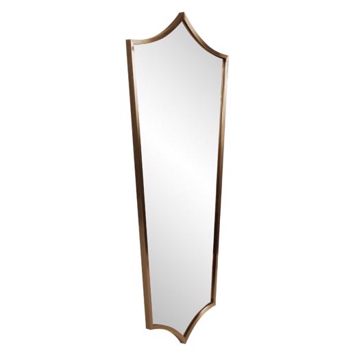  Mirrors Mirrors Antioch Brushed Brass Shield Mirror