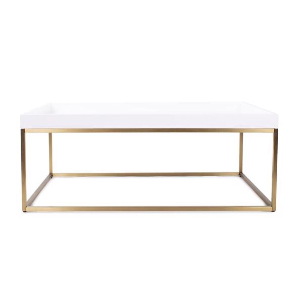 Vinyl Wall Covering Accent Furniture Accent Furniture Lyndhurst White Lacquered Coffee Table
