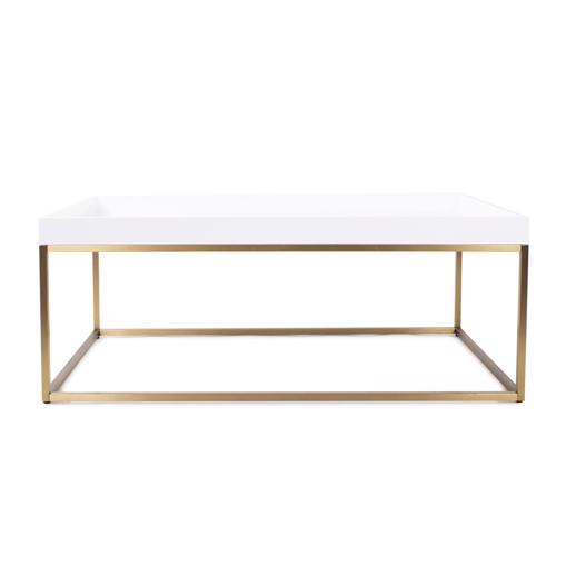  Accent Furniture Accent Furniture Lyndhurst White Lacquered Coffee Table