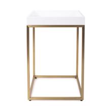Lyndhurst White Lacquer Side Table