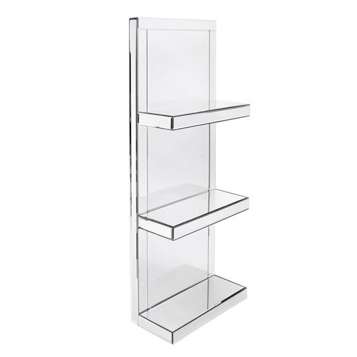  Accent Furniture Accent Furniture Mirrored Shelf with 3 shelves