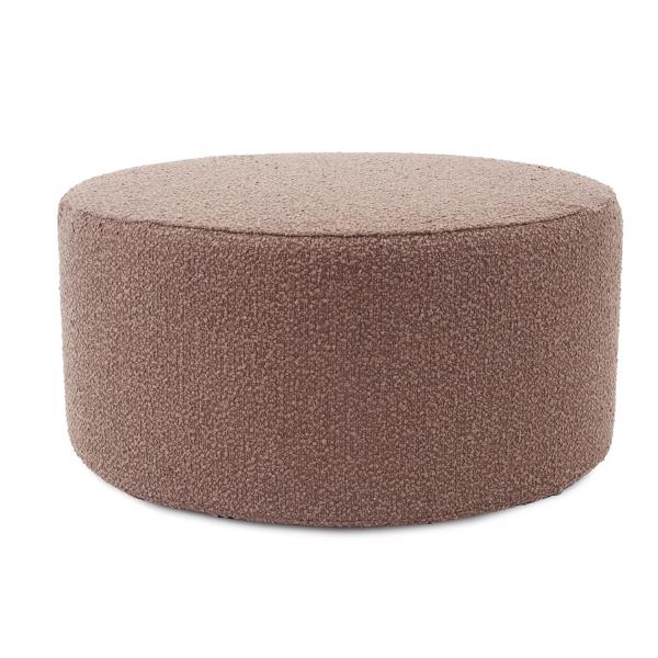 Vinyl Wall Covering Accent Furniture Accent Furniture Universal Round Ottoman Cover Barbet Chocolate