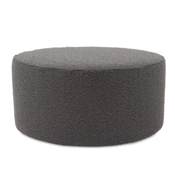 Vinyl Wall Covering Accent Furniture Accent Furniture Universal Round Ottoman Cover Barbet Charcoal