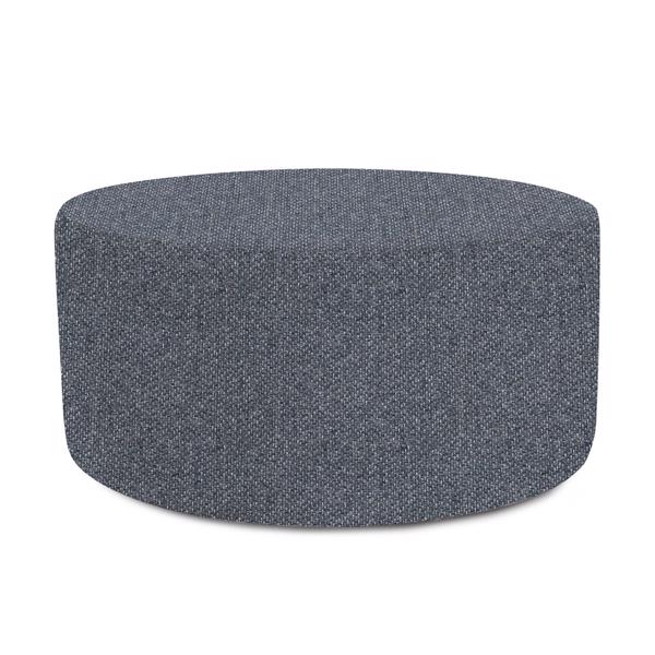Vinyl Wall Covering Accent Furniture Accent Furniture Universal Round Ottoman Cover Panama Indigo