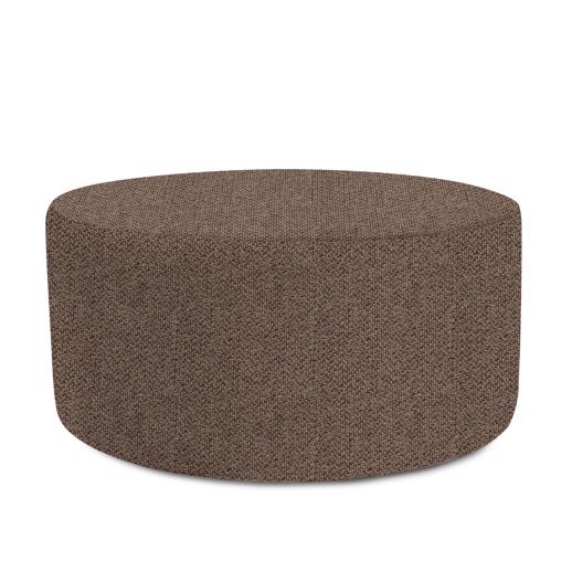  Accent Furniture Accent Furniture Universal Round Ottoman Cover Panama Chocolate