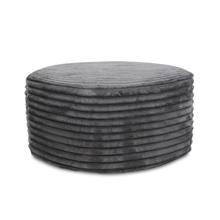 Universal Round Ottoman Cover- Shar Pei Charcoal
