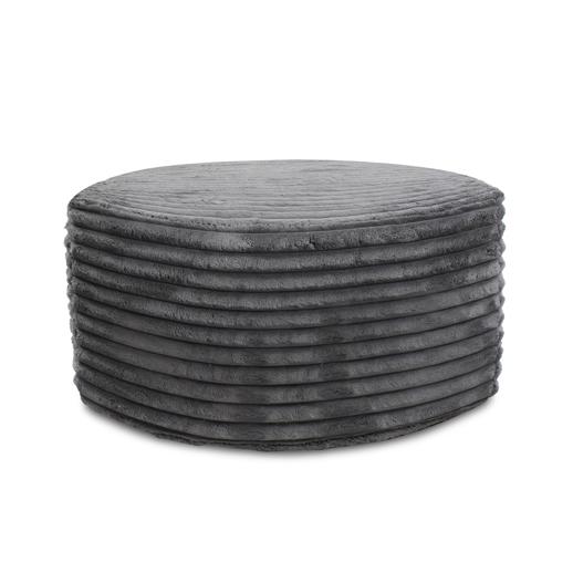  Accent Furniture Accent Furniture Universal Round Ottoman Cover- Shar Pei Charcoal