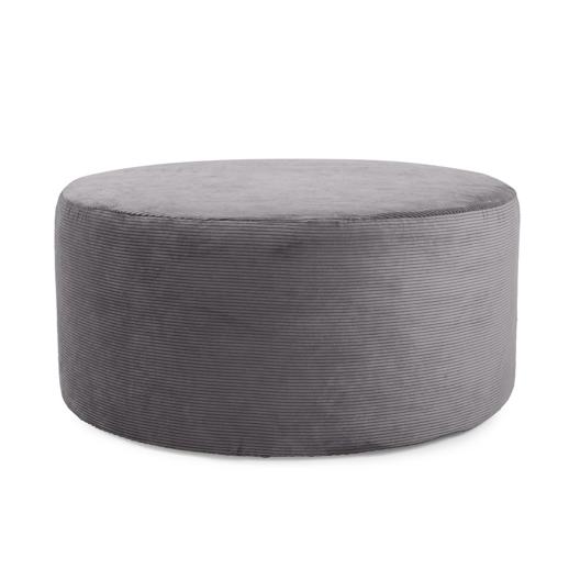  Accent Furniture Accent Furniture Universal Round Ottoman Cover- Pana Charcoal